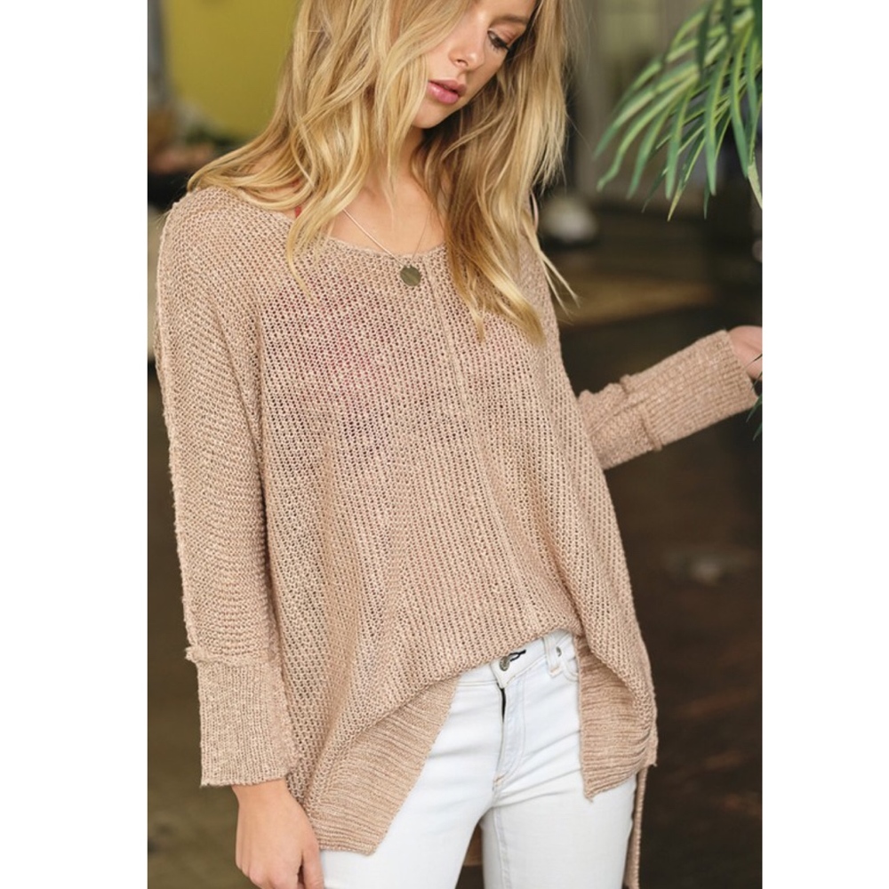 HENSLEY Hi-Low Knit Sweater - Picture 3 of 4